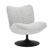 Bronx71 Fauteuil Moira draaibaar polyester off-white/ zwart