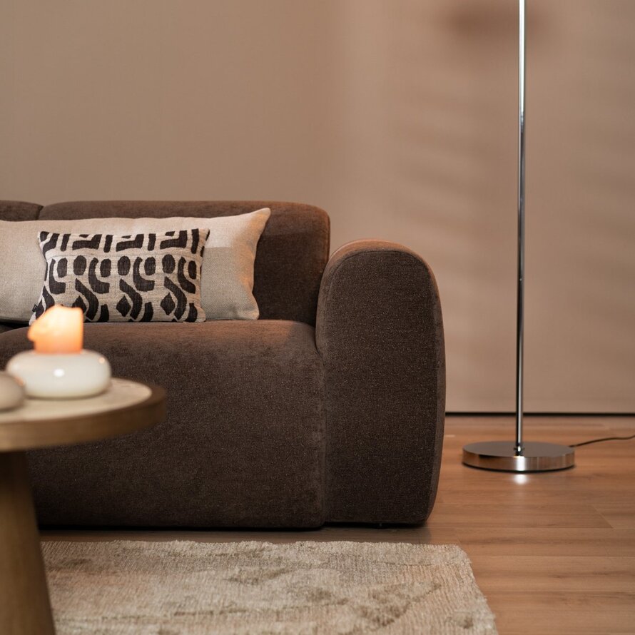 Hoekbank links Maine chenille bruin