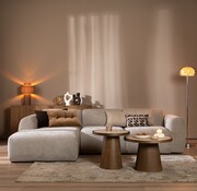 Bronx71 Hoekbank links Maine polyester taupe