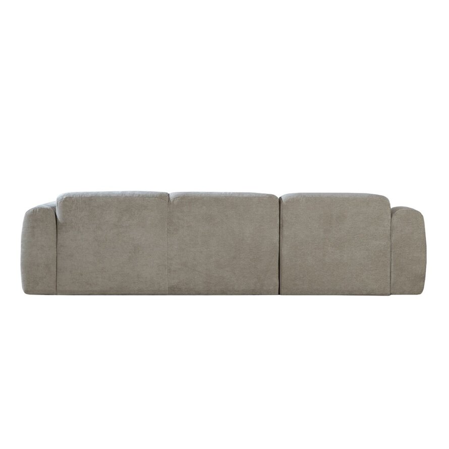 Hoekbank links Maine polyester taupe