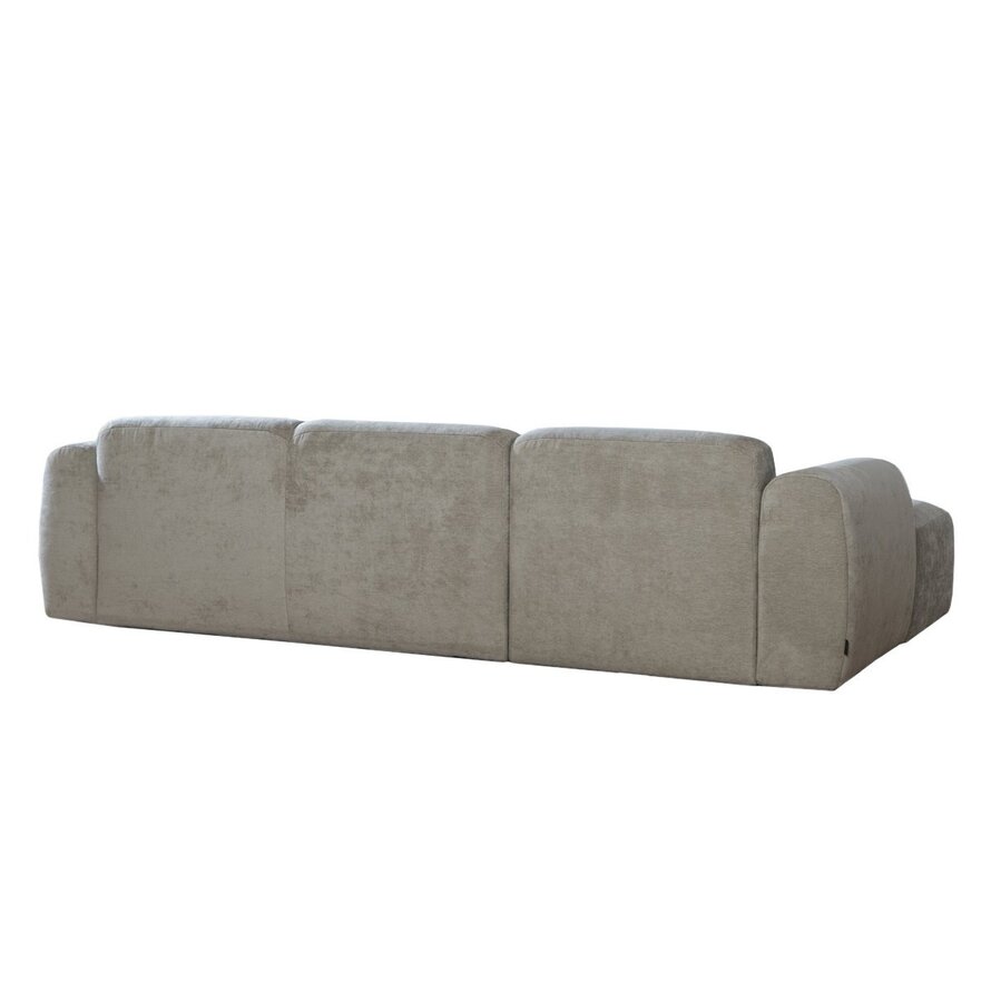 Hoekbank links Maine polyester taupe