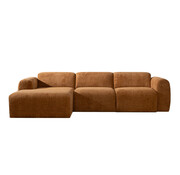 Bronx71 Hoekbank links Maine polyester terracotta