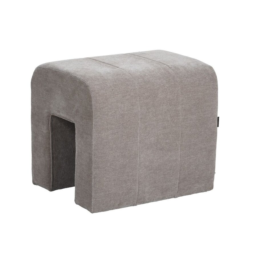 Modulaire hocker Seth chenille taupe