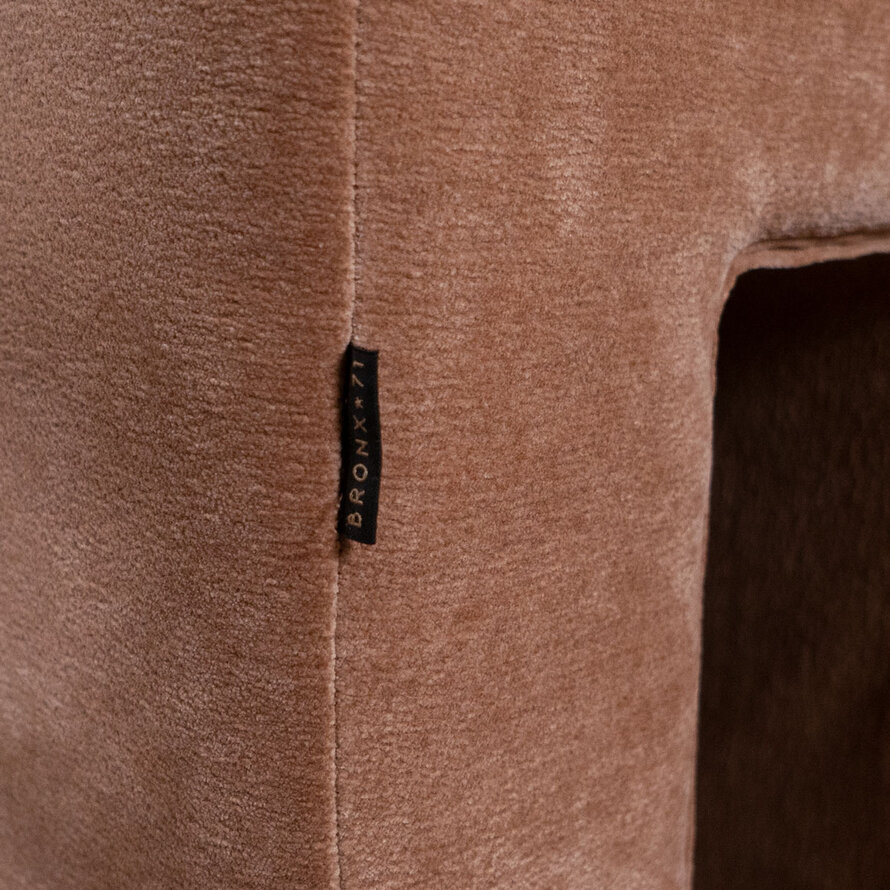 Modulaire hocker Seth chenille terracotta