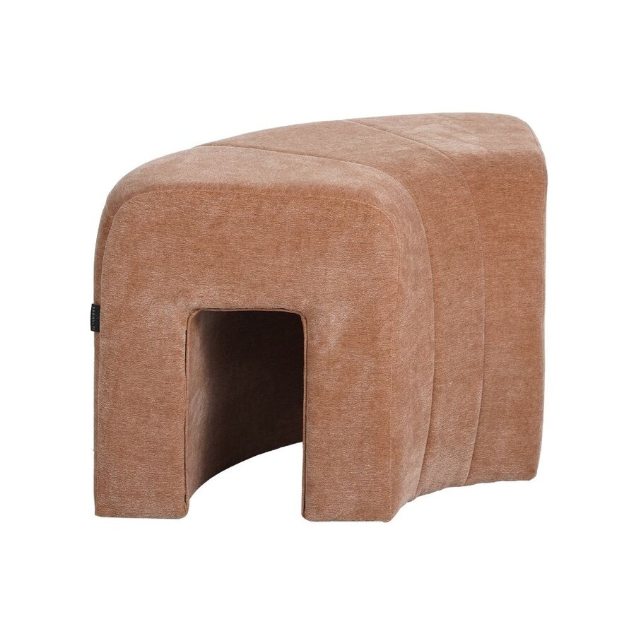 Modulaire hoekhocker Seth chenille teracotta