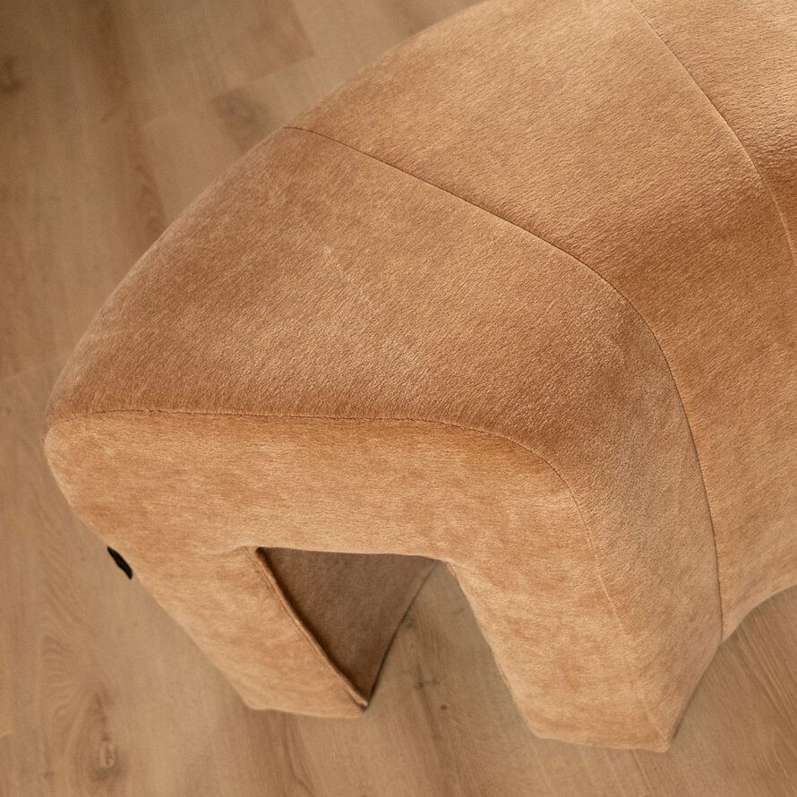 Modulaire hoekhocker Seth chenille teracotta