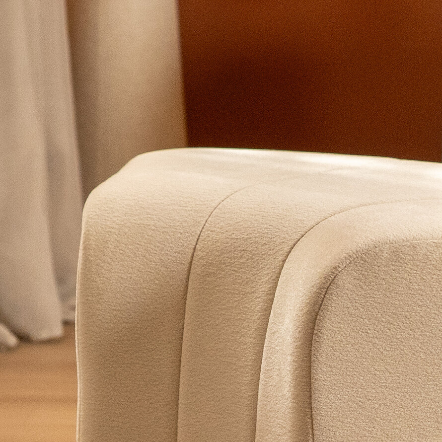 Modulaire hoekhocker Seth chenille off white