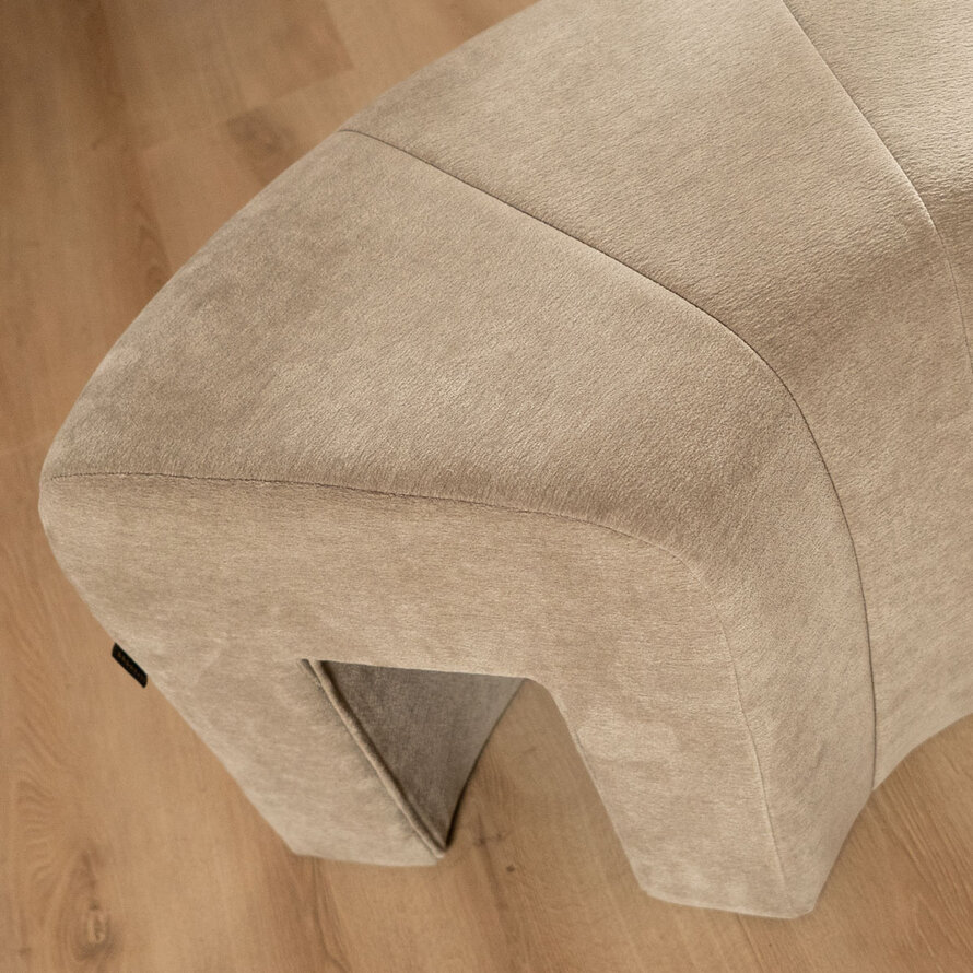 Modulaire hoekhocker Seth chenille taupe
