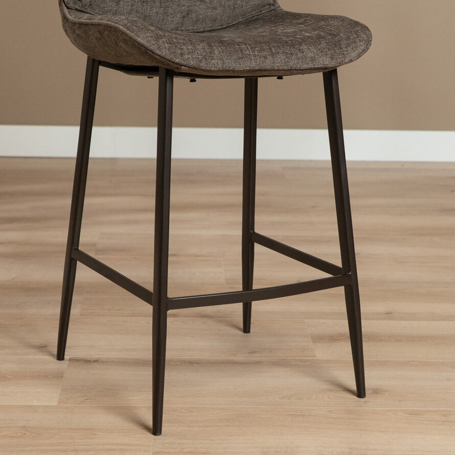 Barkruk Trevi velvet bruin 68 cm