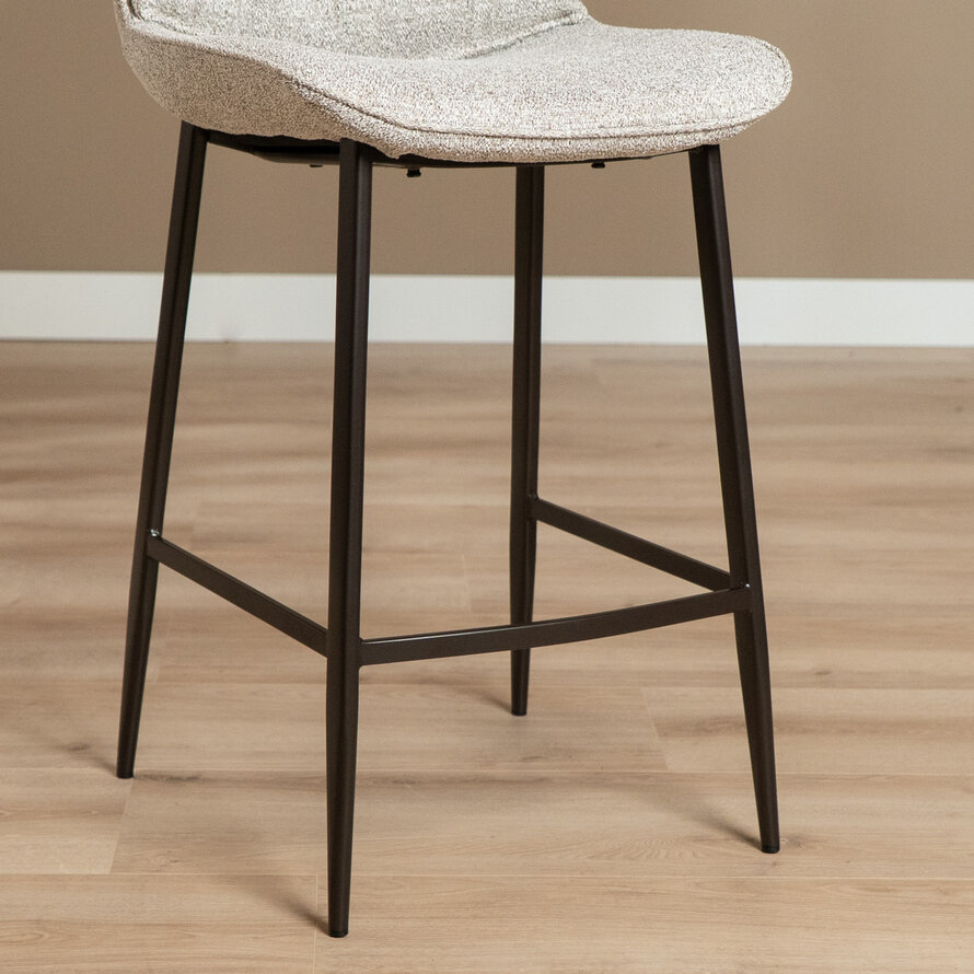 Barkruk Trevi gemêleerd off white/bruin