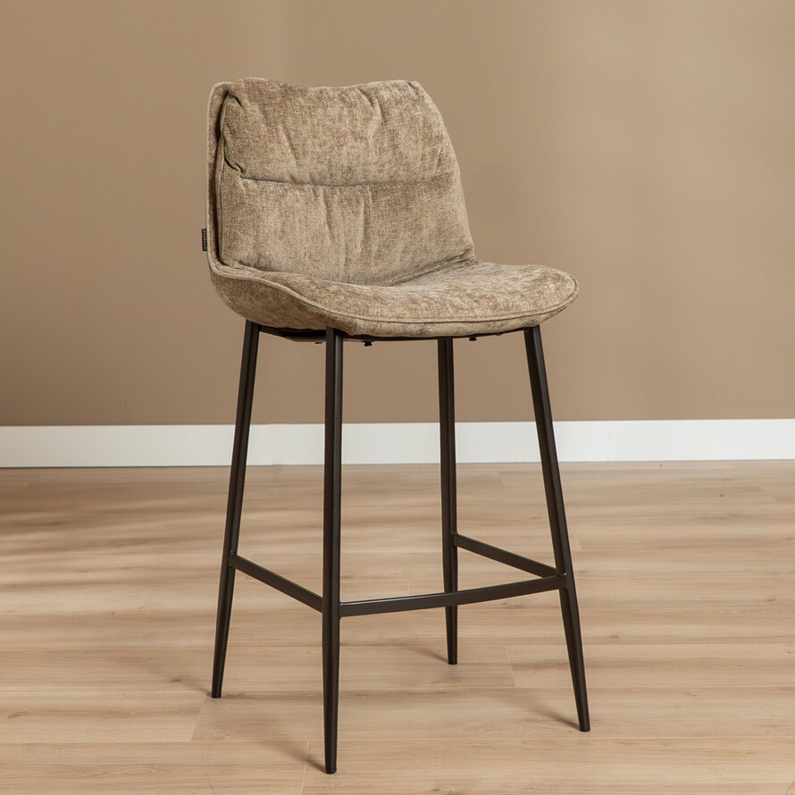 Velvet barkruk Trevi taupe