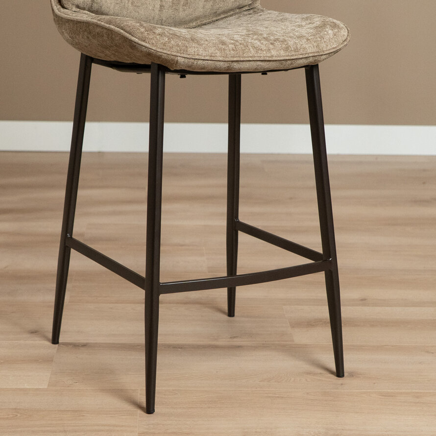 Velvet barkruk Trevi taupe