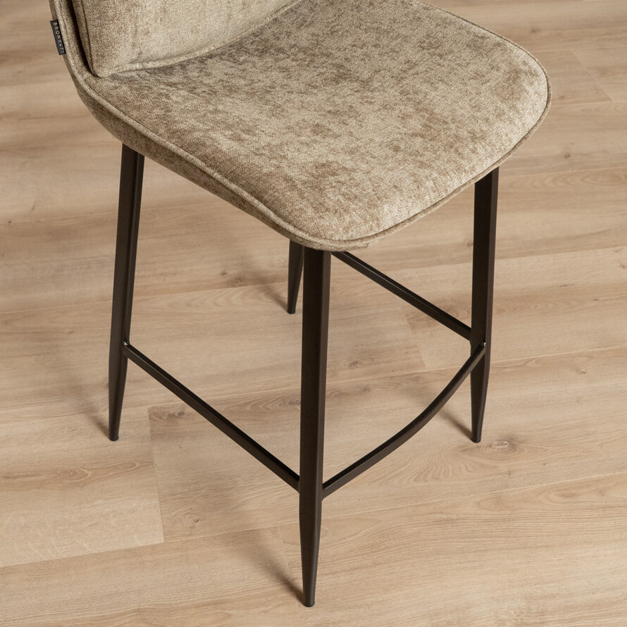 Velvet barkruk Trevi taupe