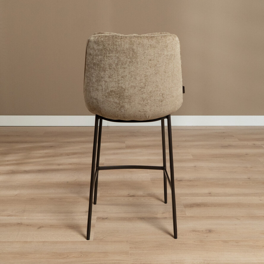 Velvet barkruk Trevi taupe