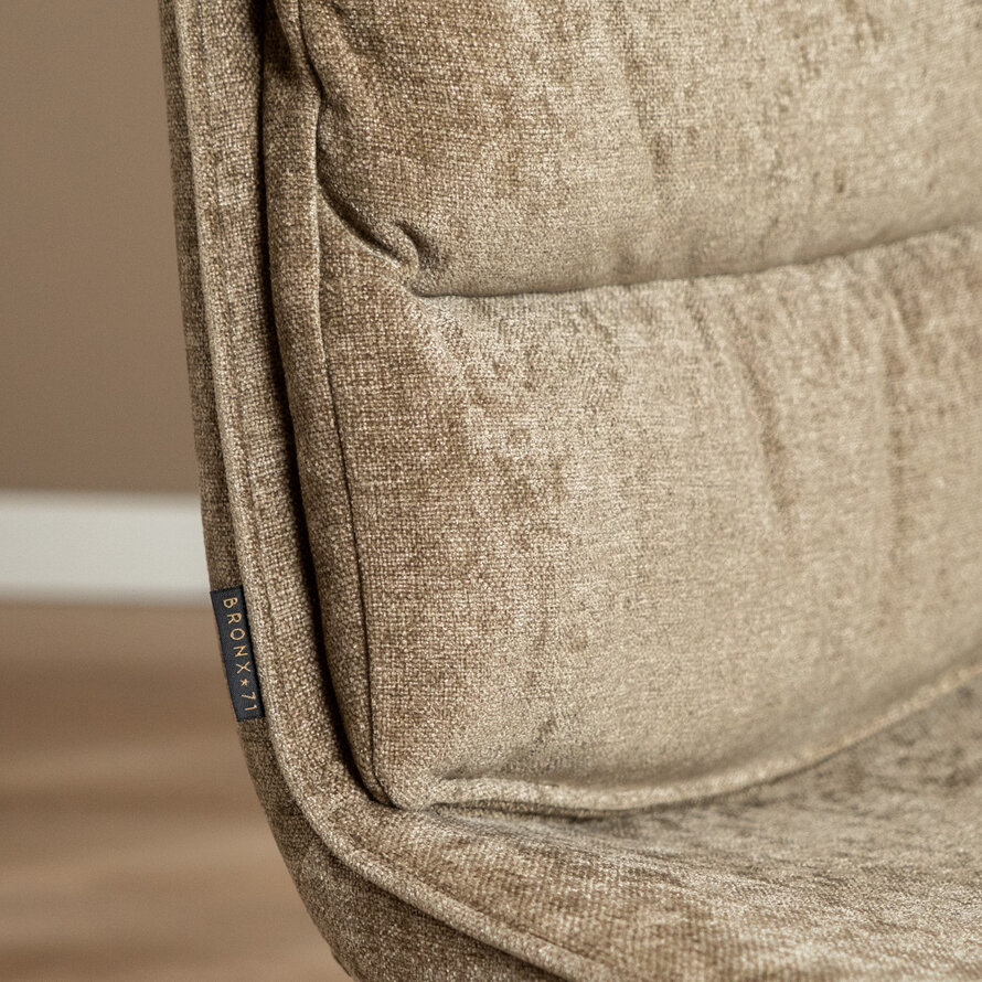 Velvet barkruk Trevi taupe