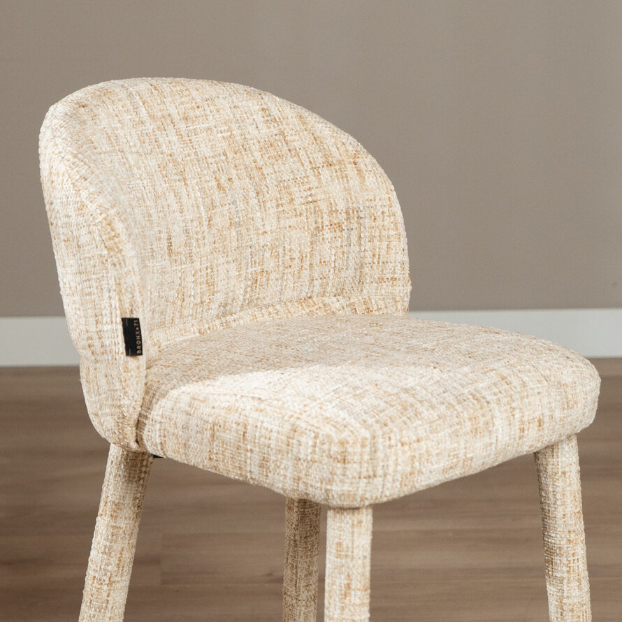 Barkruk Charlie beige chenille 69 cm