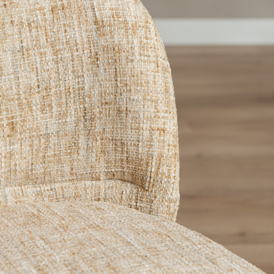 Barkruk Charlie beige chenille 69 cm