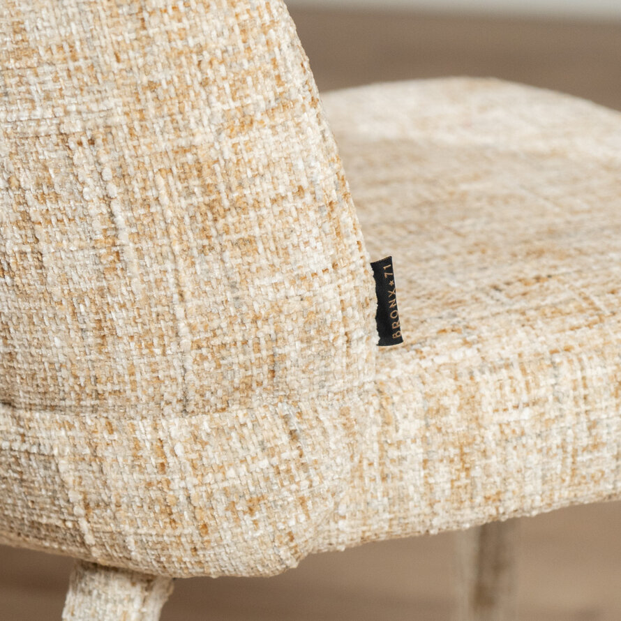 Barkruk Charlie beige chenille 69 cm
