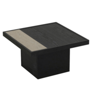 Bronx71 Salontafel Java 70x70 cm zwart eiken/travertin