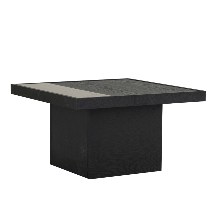 Salontafel Java zwart eiken 70x70 cm