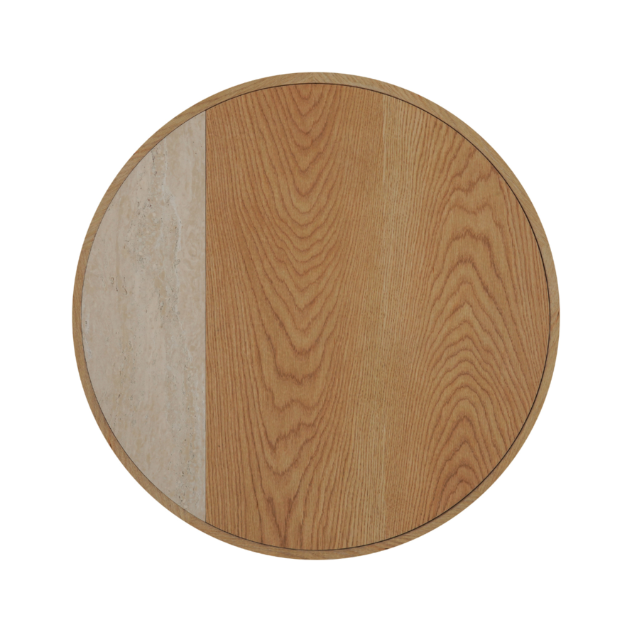 Salontafel Maeva Ø80 cm naturel eiken