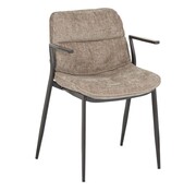Bronx71 Velvet eetkamerstoel Trevi taupe