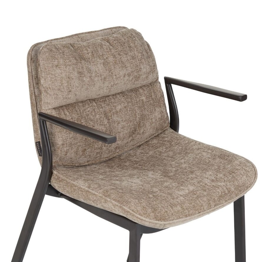 Velvet eetkamerstoel Trevi taupe