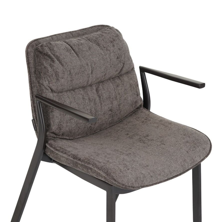 Velvet eetkamerstoel Trevi bruin