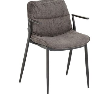 Bronx71 Velvet eetkamerstoel Trevi bruin