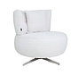 Fauteuil Fallon draaibaar gemêleerde stof beige