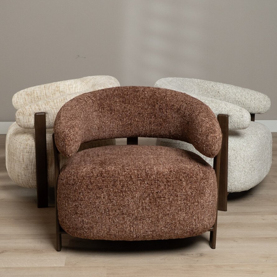 Fauteuil Grace chenille beige