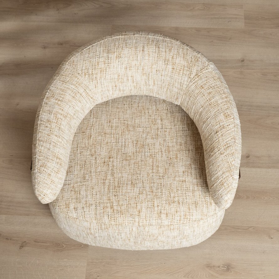 Fauteuil Grace chenille beige