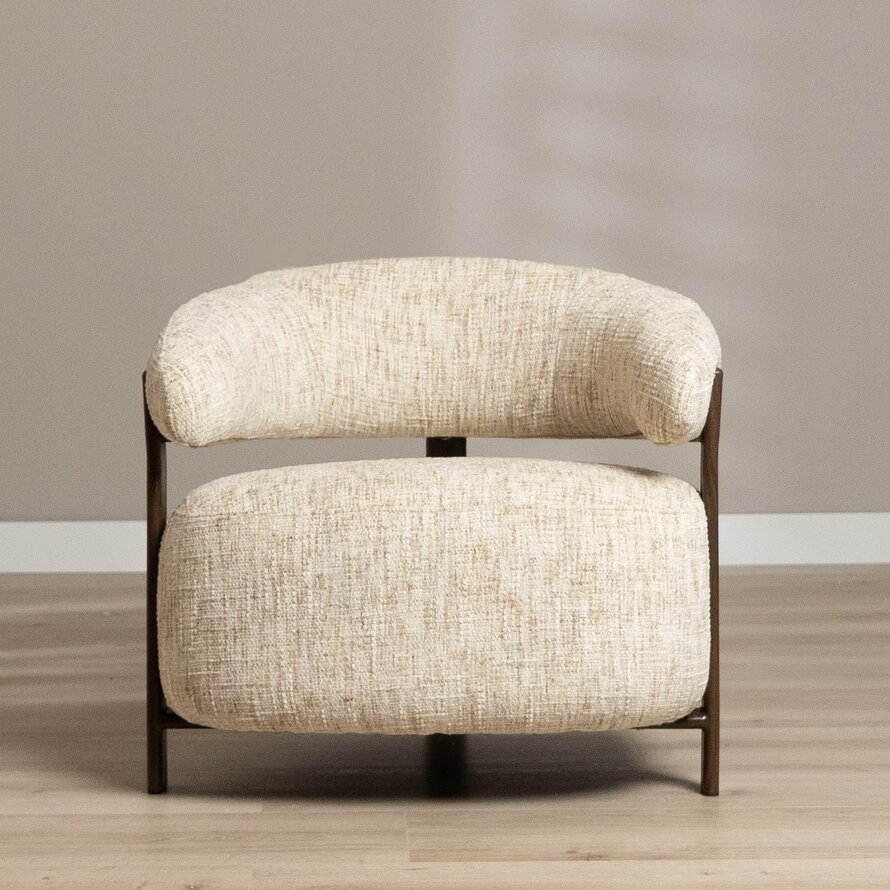 Fauteuil Grace chenille beige
