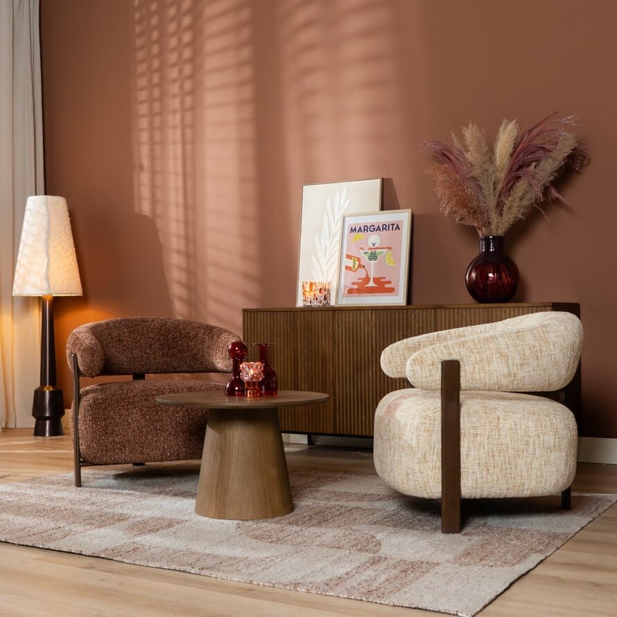 Fauteuil Grace chenille beige