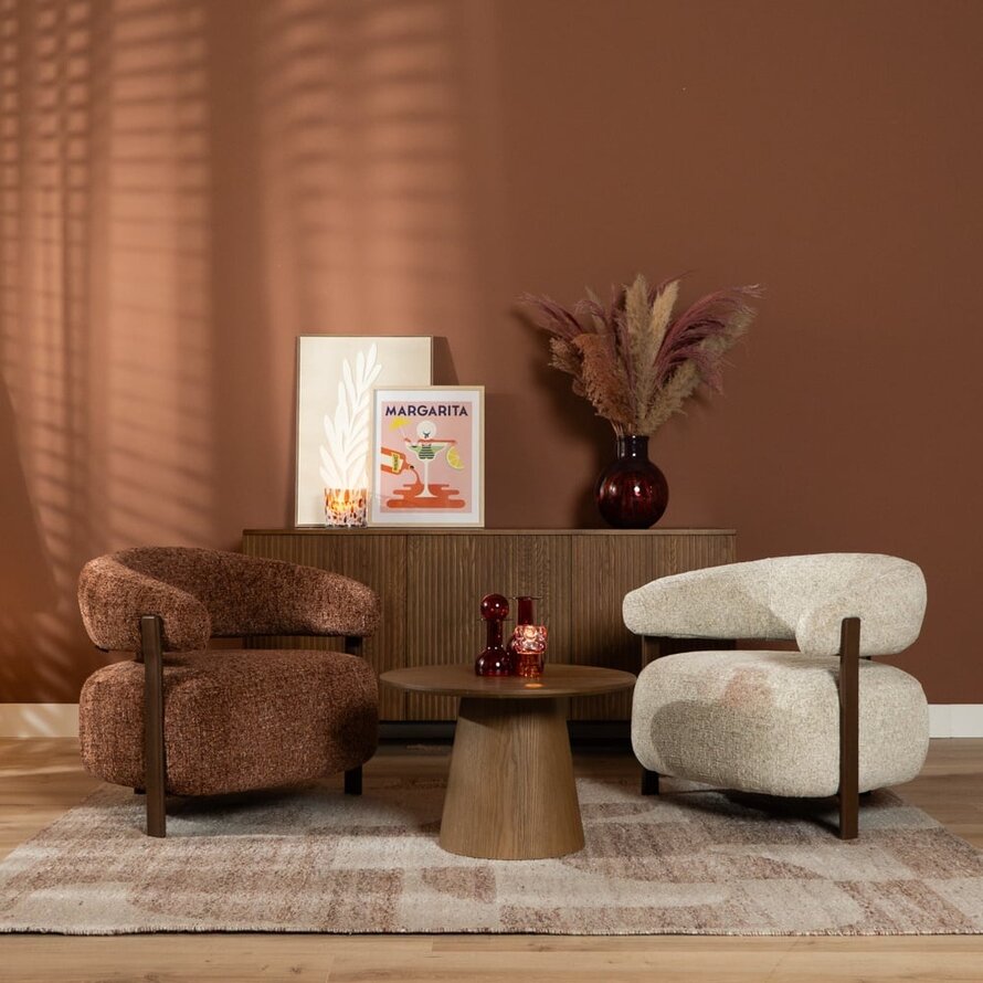 Fauteuil Grace chenille koper