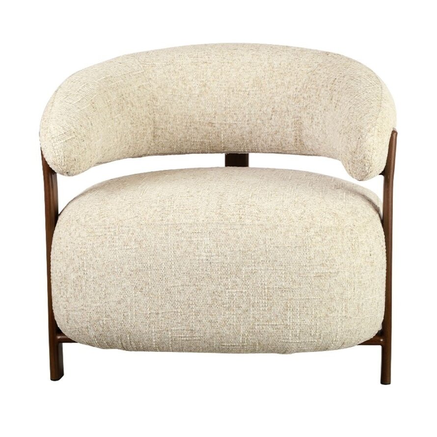 Fauteuil Grace chenille taupe