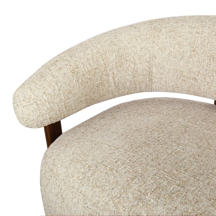 Fauteuil Grace chenille taupe