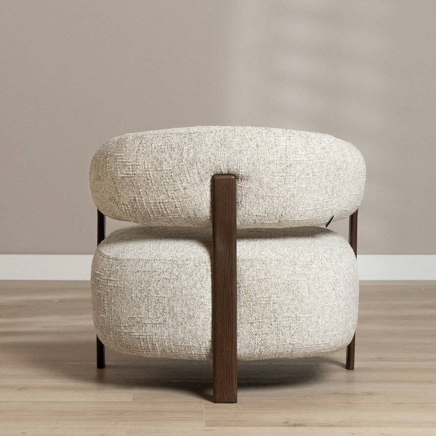 Fauteuil Grace chenille taupe