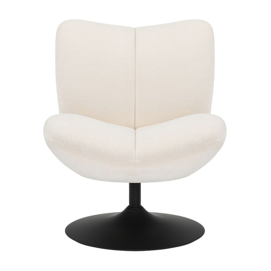 Fauteuil Lise draaibaar chenille off white