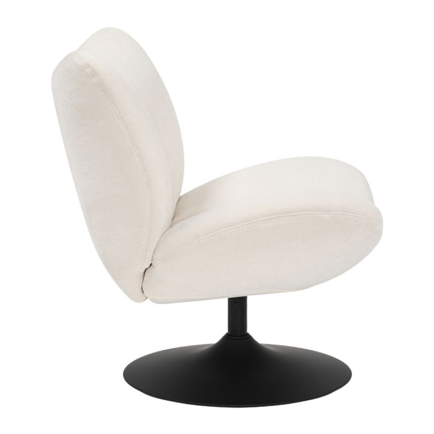 Fauteuil Lise draaibaar chenille off white