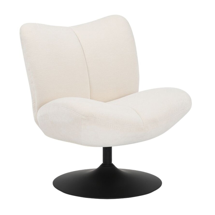 Fauteuil Lise draaibaar chenille off white