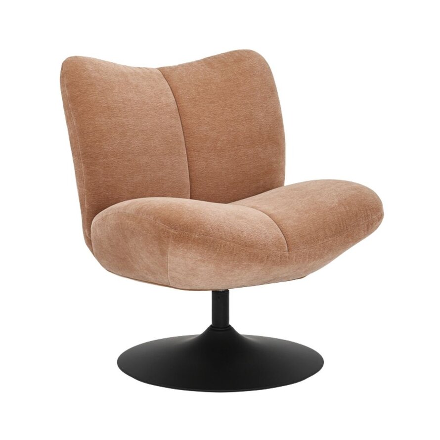 Fauteuil Lise draaibaar chenille terracotta