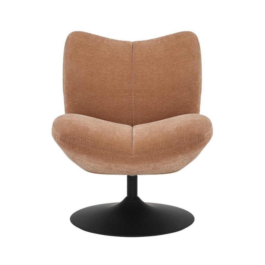 Fauteuil Lise draaibaar chenille terracotta