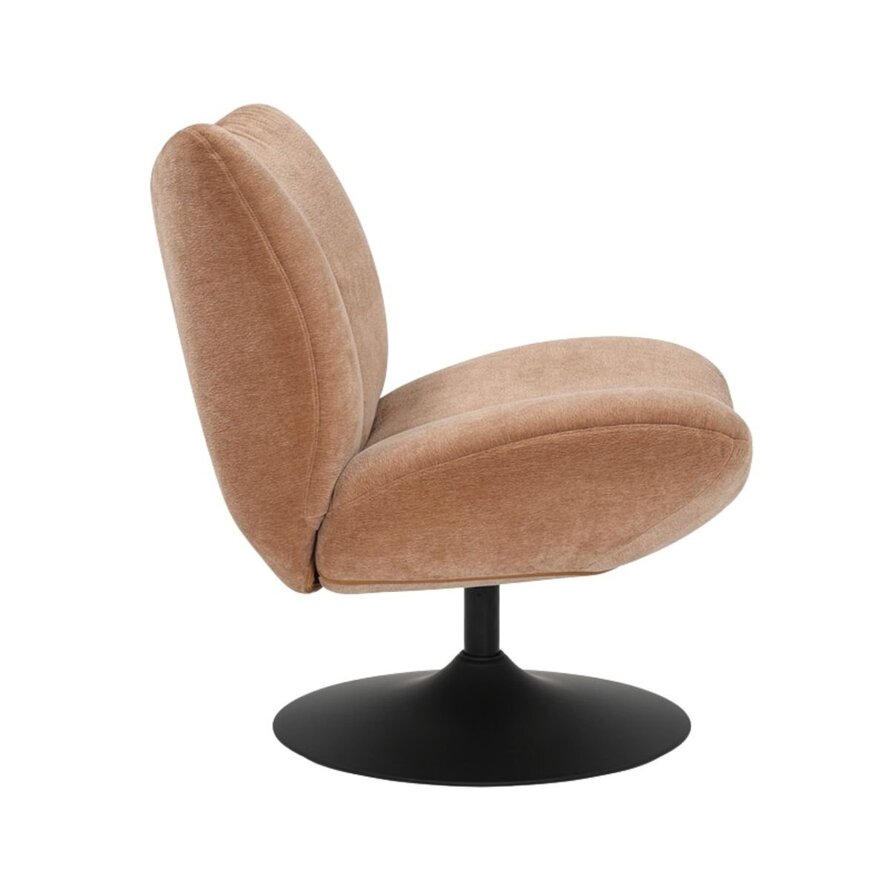 Fauteuil Lise draaibaar chenille terracotta