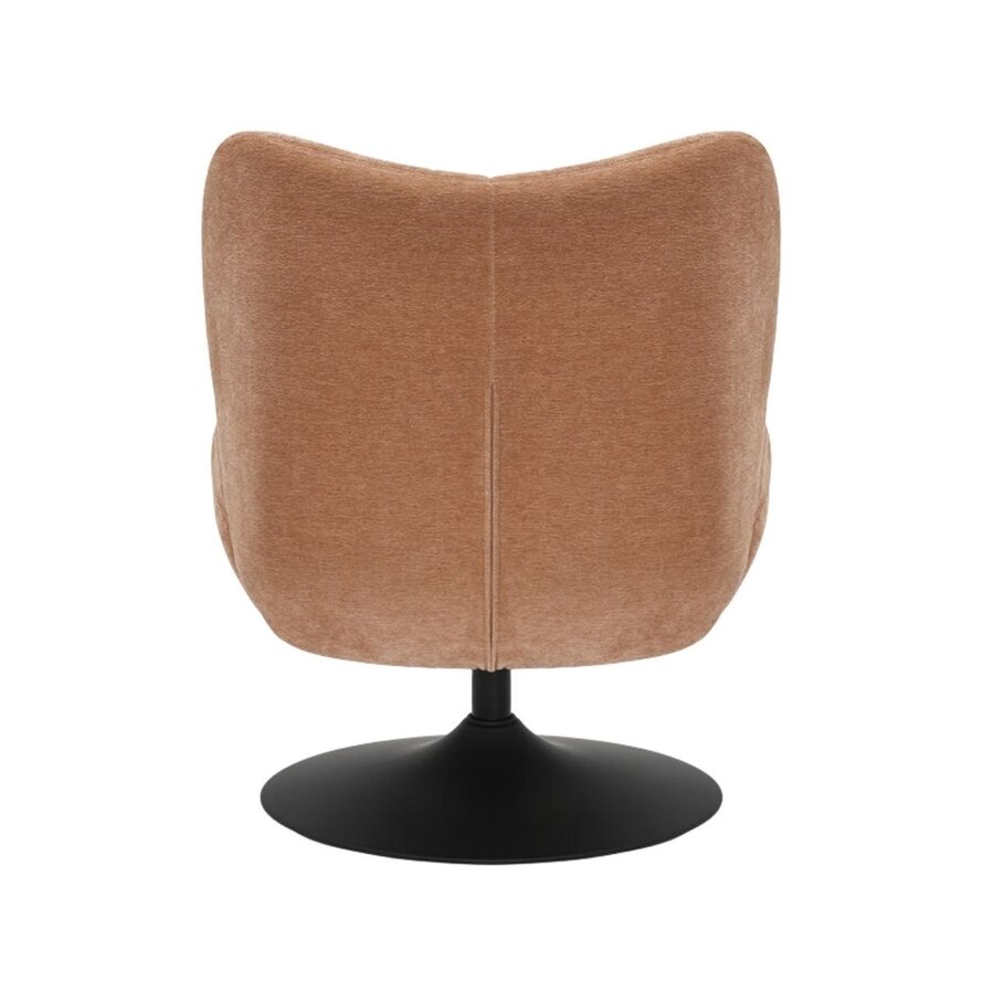 Fauteuil Lise draaibaar chenille terracotta