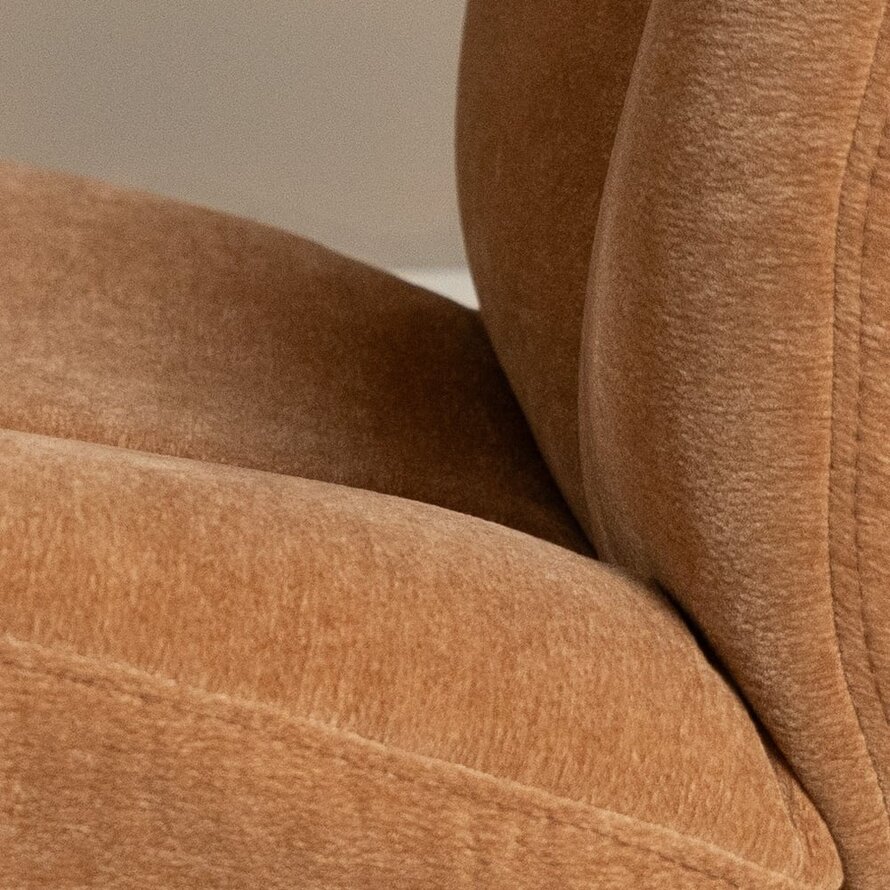 Fauteuil Lise draaibaar chenille terracotta