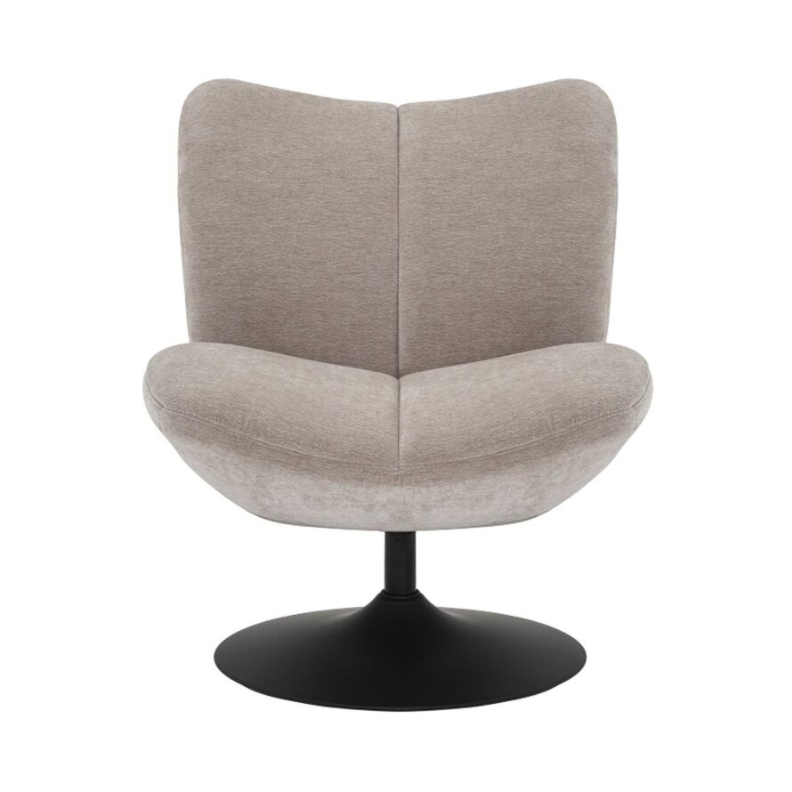 Fauteuil Lise draaibaar chenille taupe