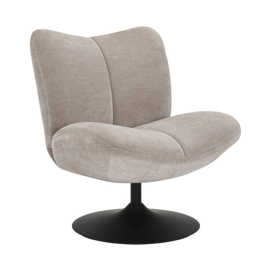 Fauteuil Lise draaibaar chenille taupe