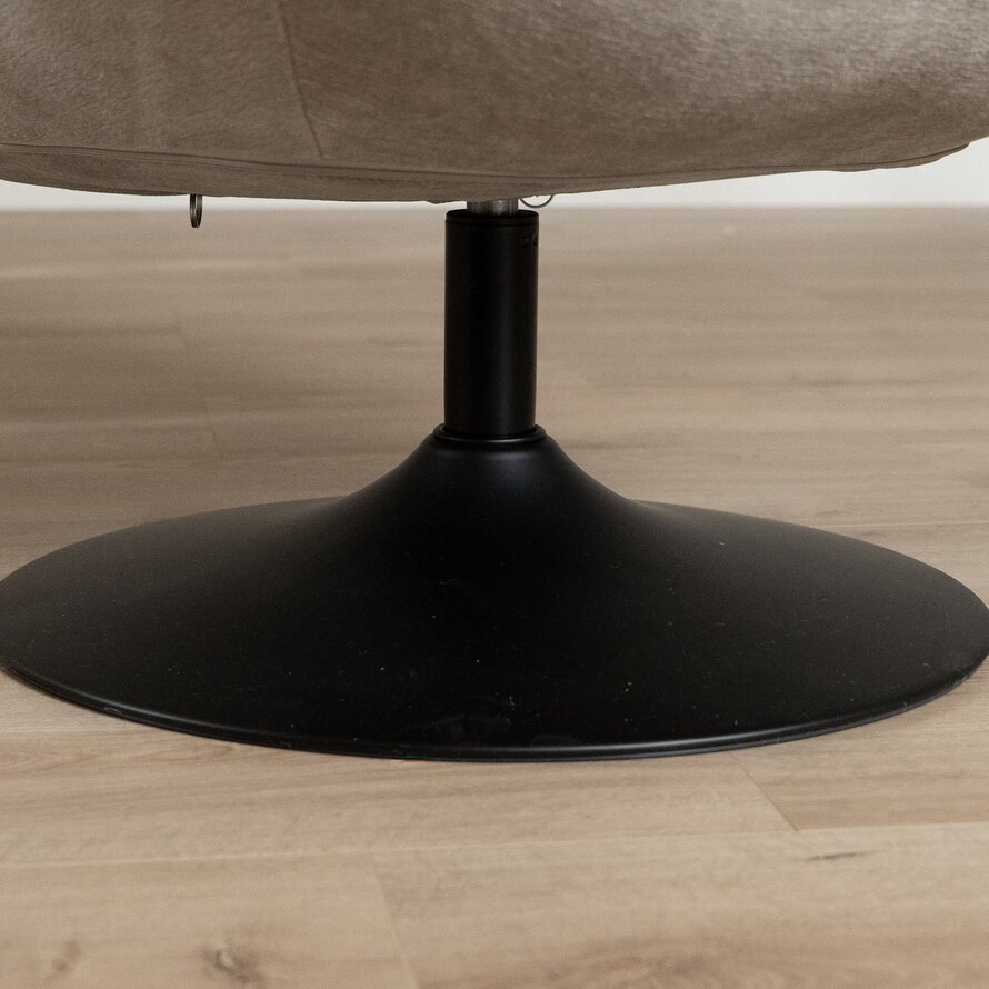 Fauteuil Lise draaibaar chenille taupe