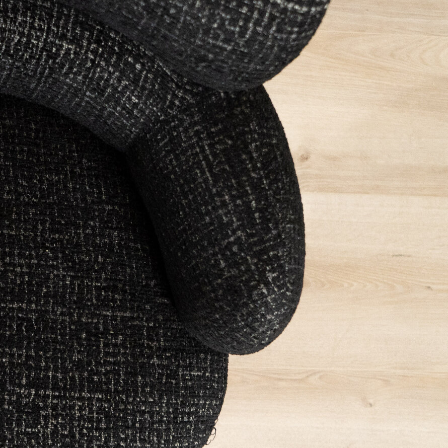 Draaibare stoel Coco polyester zwart